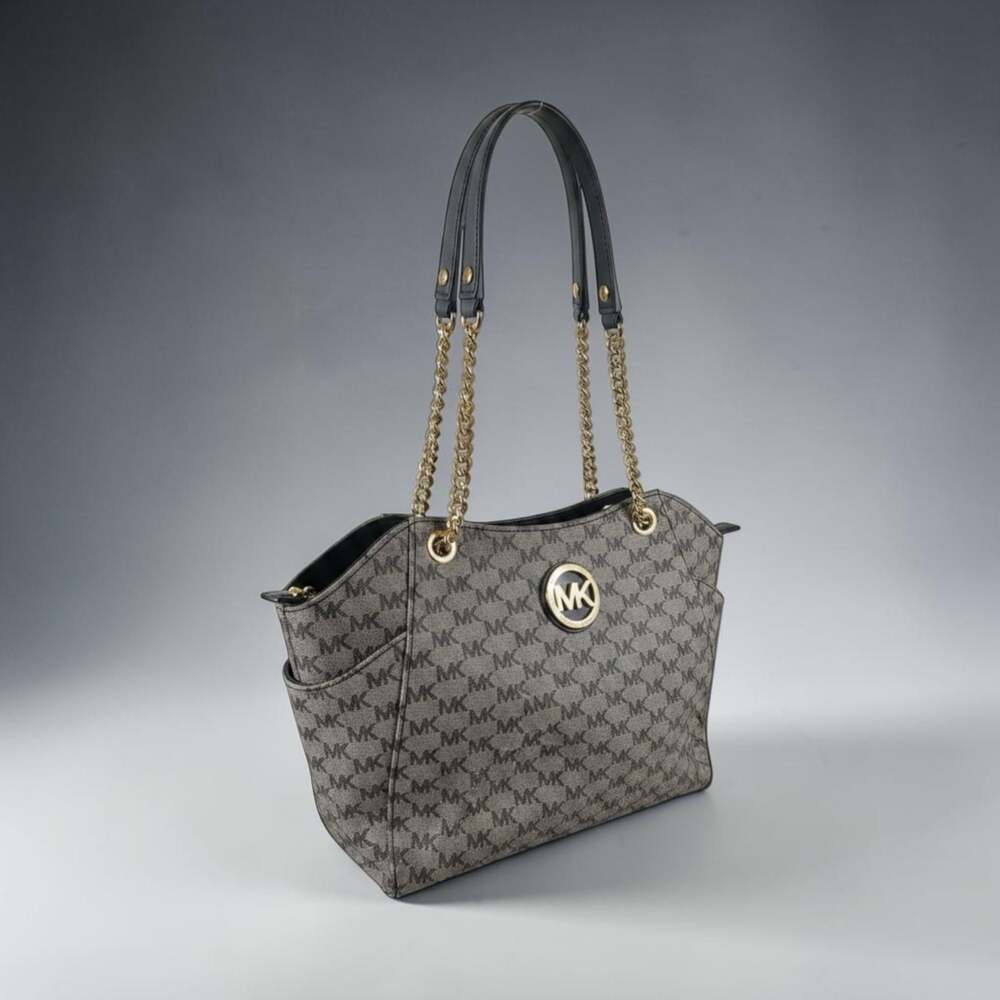 Michael Kors Jet Set Travel Logo Print Chain Shoulder Tote PRICED TO SELL!